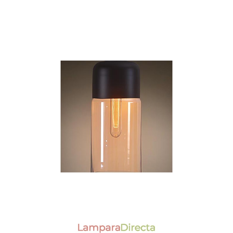 Lámpara de techo WestMenLights con elegante pantalla de botella, lámpara colgante de vidrio, bombilla Edison para el hogar.