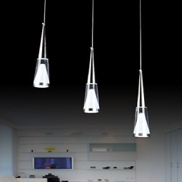 Lámpara colgante de 3 luces moderna contemporánea de metal