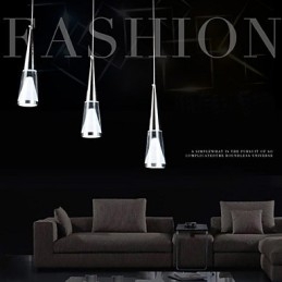 Lámpara colgante de 3 luces moderna contemporánea de metal