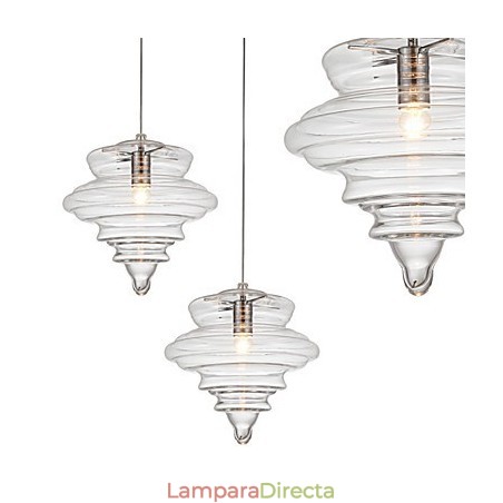 Lámpara colgante de 1 luz, moderna, simplicidad, cristal transparente incoloro. Lámpara colgante de 1 luz, moderna, simplicidad, cristal transparente incoloro.