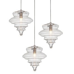 Lámpara colgante de 1 luz, moderna, simplicidad, cristal transparente incoloro.