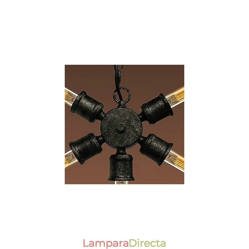 Lámpara colgante de metal con pintura retro