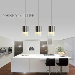 Lámpara colgante de 3 luces moderna contemporánea de metal