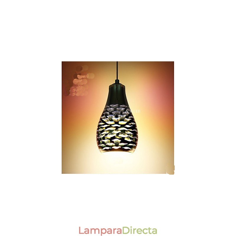 Lámpara colgante creativa de cristal 3D de mesa sencilla