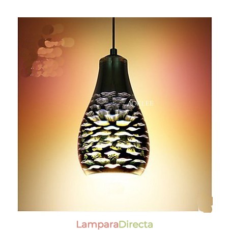 Lámpara colgante creativa de cristal 3D de mesa sencilla Lámpara colgante creativa de cristal 3D de mesa sencilla
