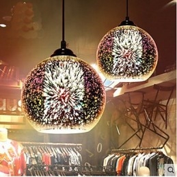 Lámpara colgante creativa de cristal 3D de mesa sencilla