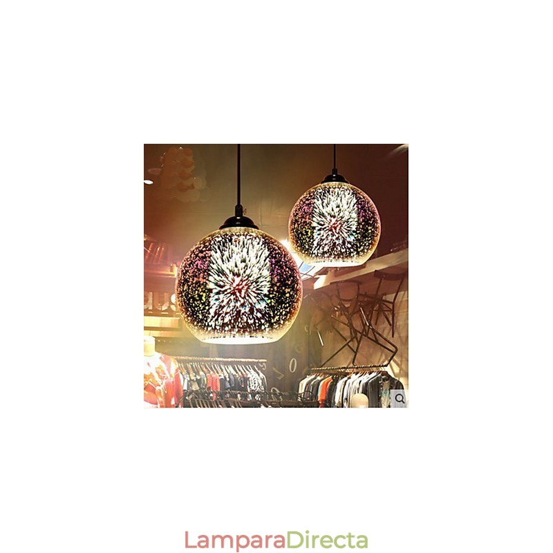 Lámpara colgante creativa de cristal 3D de mesa sencilla