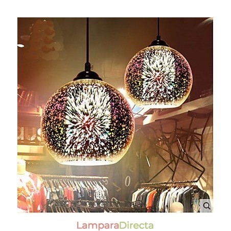 Lámpara colgante creativa de cristal 3D de mesa sencilla Lámpara colgante creativa de cristal 3D de mesa sencilla