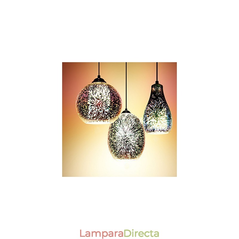 Lámpara colgante creativa de cristal 3D de mesa sencilla