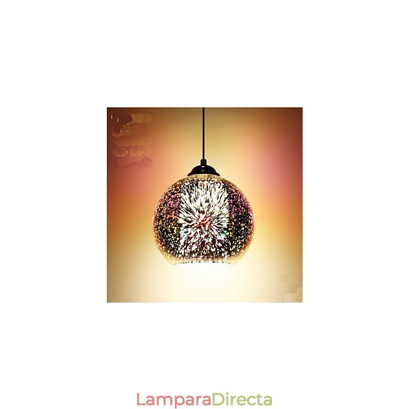Lámpara colgante creativa de cristal 3D de mesa sencilla