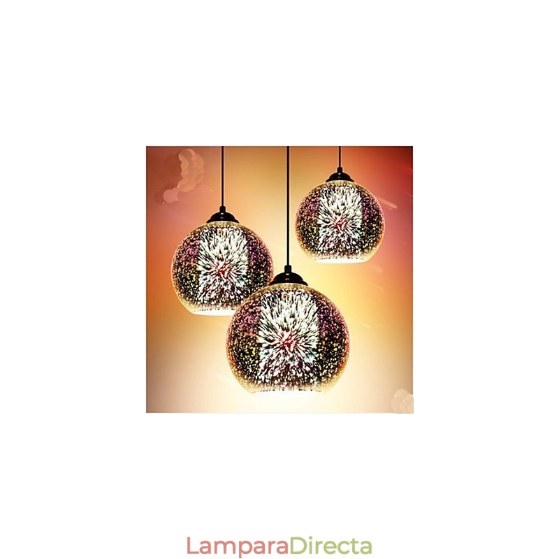 Lámpara colgante creativa de cristal 3D de mesa sencilla