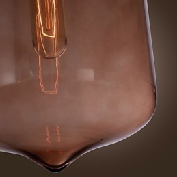 Lámpara colgante moderna de cristal de 70 W con diseño de botella transparente