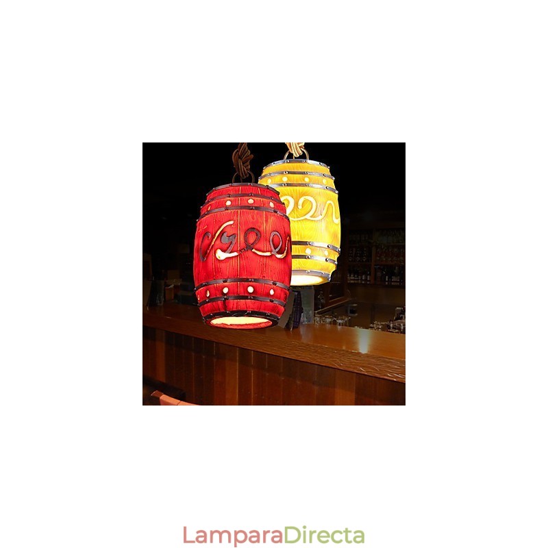 Lámpara de araña de resina de barril con decoración minimalista moderna