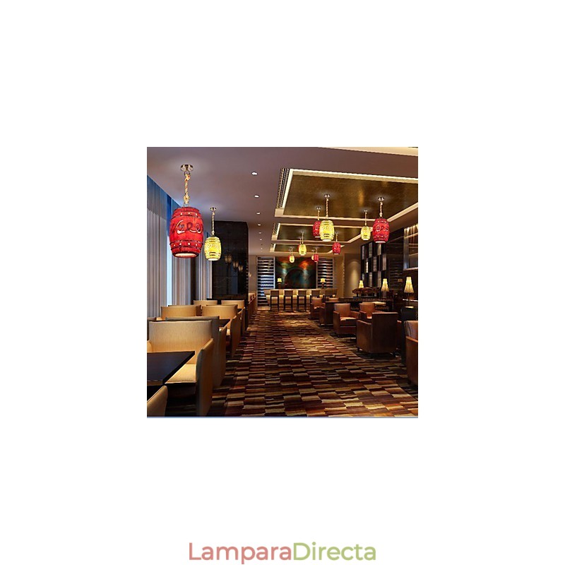Lámpara de araña de resina de barril con decoración minimalista moderna