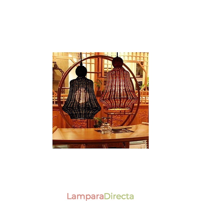 Lámpara de araña de ratán jacinto