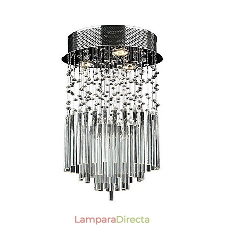 Lámpara empotrada moderna contemporánea de metal galvanizado y cristal Lámpara empotrada moderna contemporánea de metal galvanizado y cristal