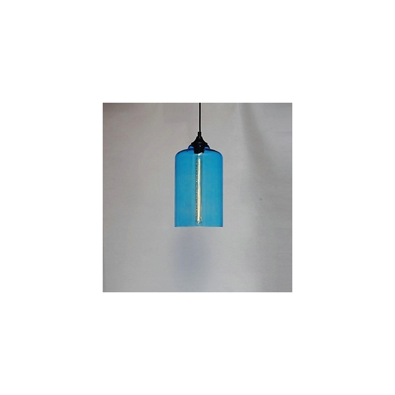Lámpara colgante con diseño de botella, 1 luz, con pintura de hierro concisa