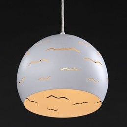 Iluminación creativa moderna y sencilla de hierro blanco real