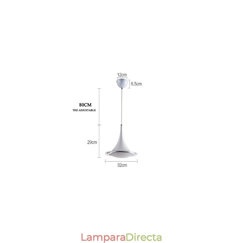 1 Lámpara colgante de acrílico con forma de gota