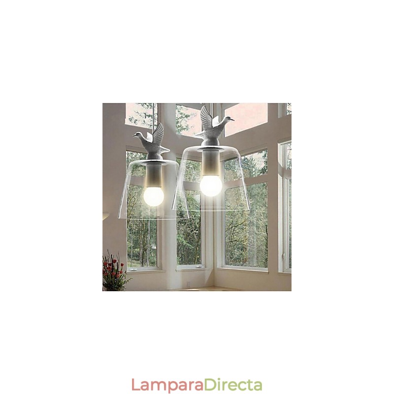 Lámpara de cristal de un solo cabezal creativa retro de estilo americano del Nordic Cafe