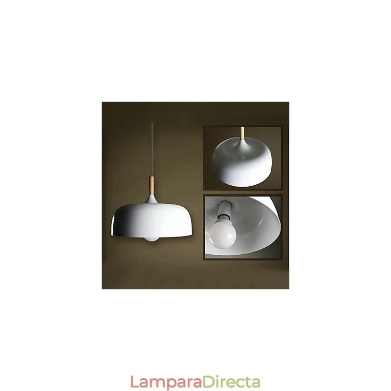 Lámpara colgante de metal con pintura campestre