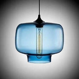 Lámpara colgante con diseño de botella, 1 luz, con pintura de hierro concisa