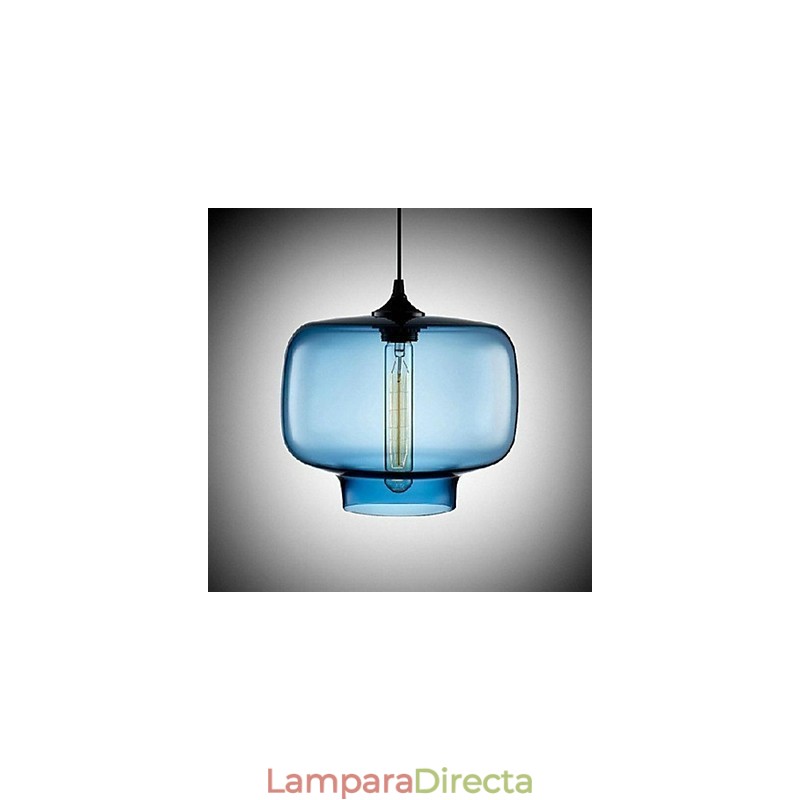 Lámpara colgante con diseño de botella, 1 luz, con pintura de hierro concisa