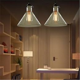 Lámpara de cristal de un solo cabezal creativa retro de estilo americano del Nordic Cafe