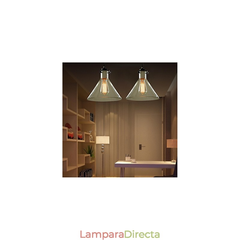 Lámpara de cristal de un solo cabezal creativa retro de estilo americano del Nordic Cafe
