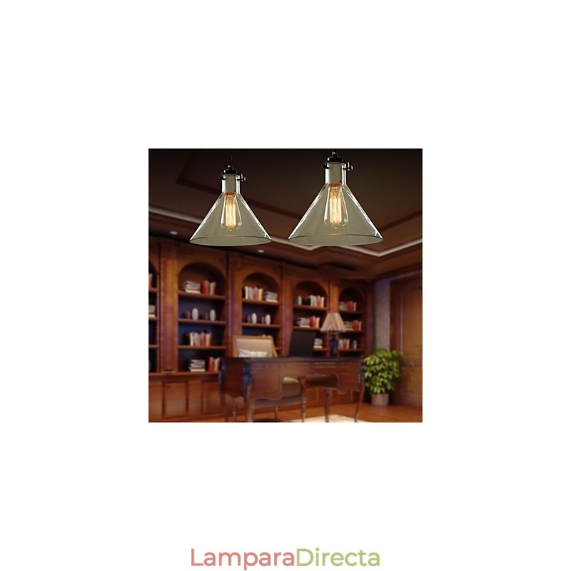 Lámpara de cristal de un solo cabezal creativa retro de estilo americano del Nordic Cafe