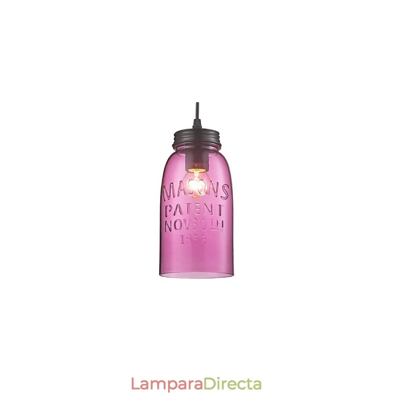 Lámpara colgante moderna de cristal de 1 luz con diseño de burbujas transparentes