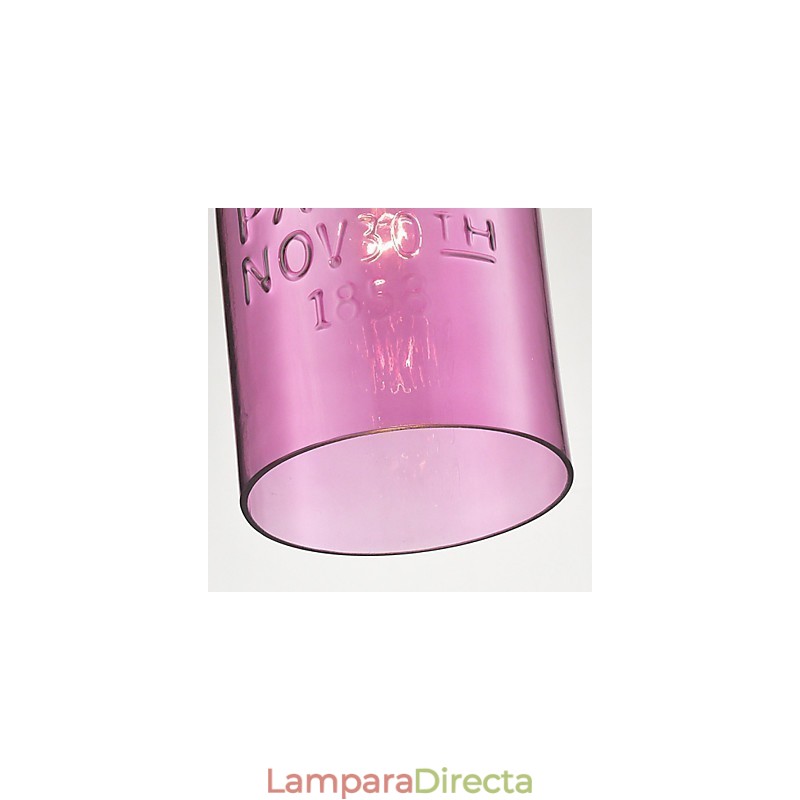 Lámpara colgante moderna de cristal de 1 luz con diseño de burbujas transparentes