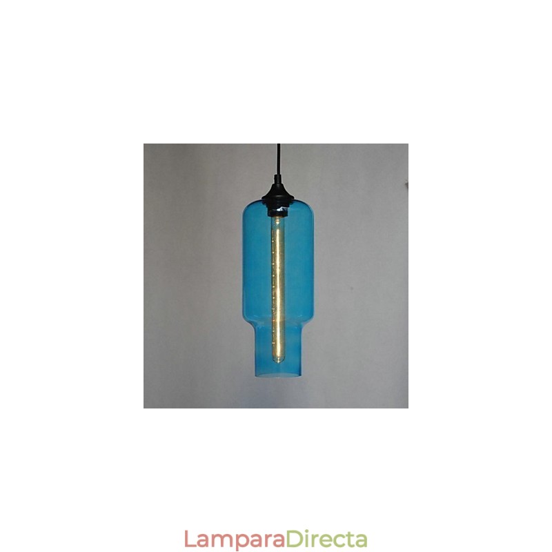 Lámpara colgante moderna de cristal con diseño de burbujas marrones