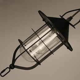 Lámpara colgante de metal con pintura estilo mini retro