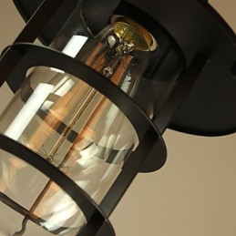 Lámpara colgante de metal con pintura estilo mini retro