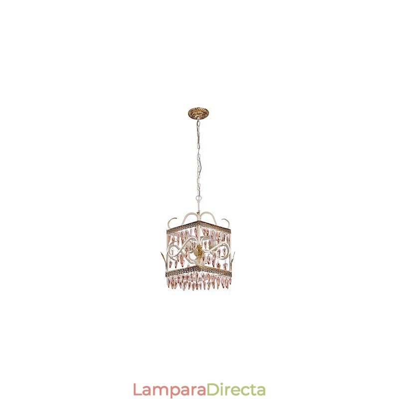 Lámpara colgante de estilo rural europeo, estilo americano, rectangular, para porche
