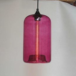Lámpara colgante minimalista de hierro con diseño de botella, 1 luz
