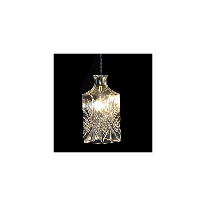 Lámpara colgante de metal y cristal moderna y contemporánea