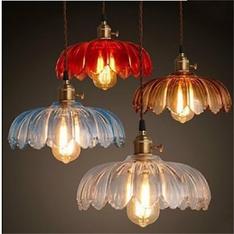 Lámpara de araña de cristal con flores de estilo retro de Shanghai con tapa de cobre