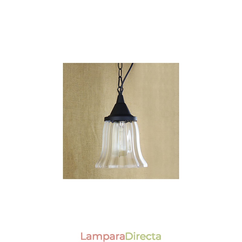 Lámparas colgantes tradicionales clásicas vintage retro campestres garaje metal