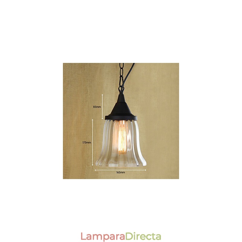 Lámparas colgantes tradicionales clásicas vintage retro campestres garaje metal