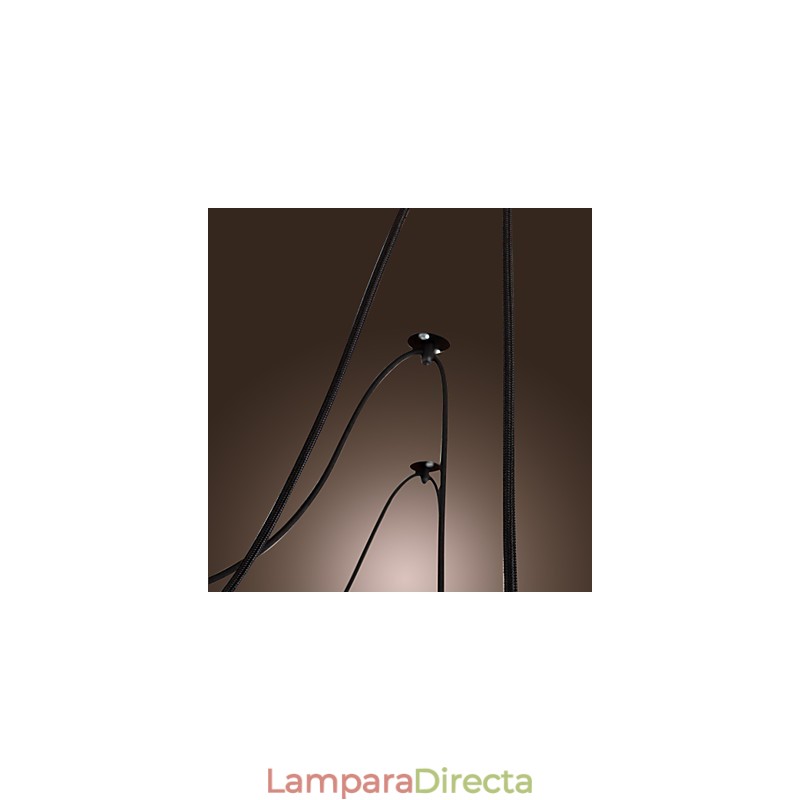 Lámpara colgante de 10 luces con diseño vintage y bombillas incluidas.