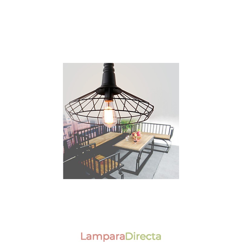 Lámpara colgante de metal con pintura estilo rústico estilo campestre retro en miniatura para garaje