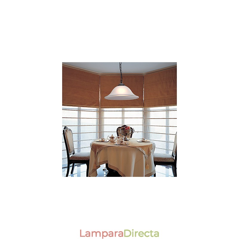 Lámpara colgante de bronce estilo mini cuenco clásico tradicional