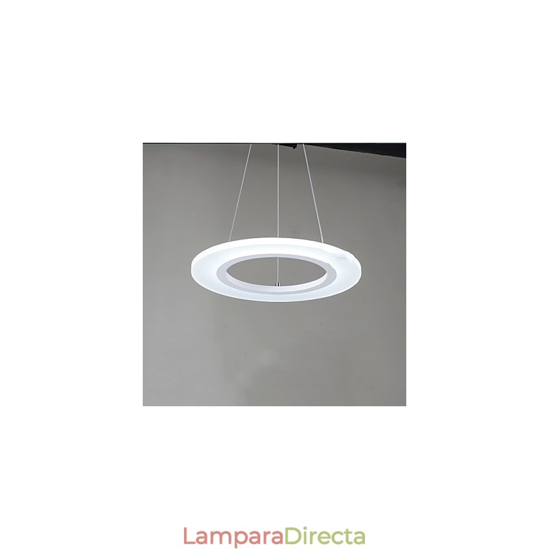 Lámpara colgante de techo redonda de acrílico lechoso con anillo único