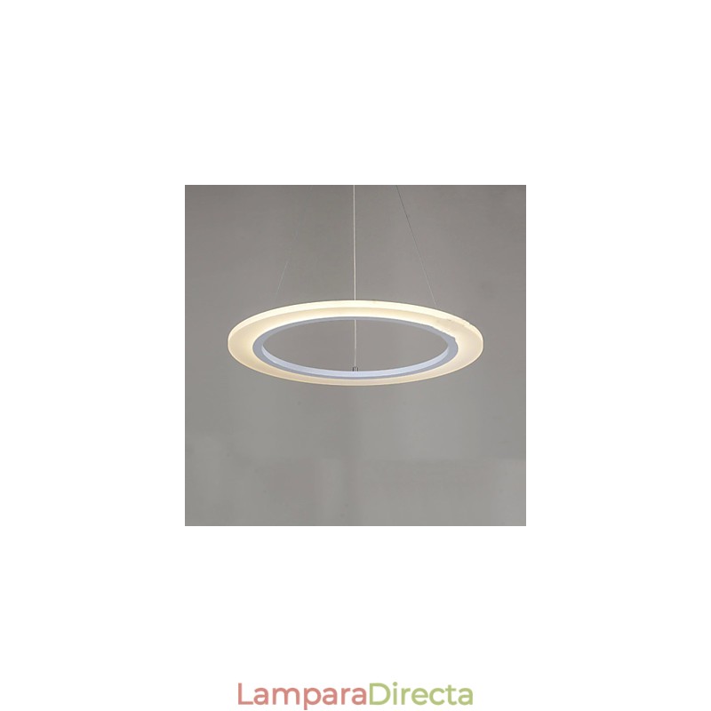 Lámpara colgante de techo redonda de acrílico lechoso con anillo único