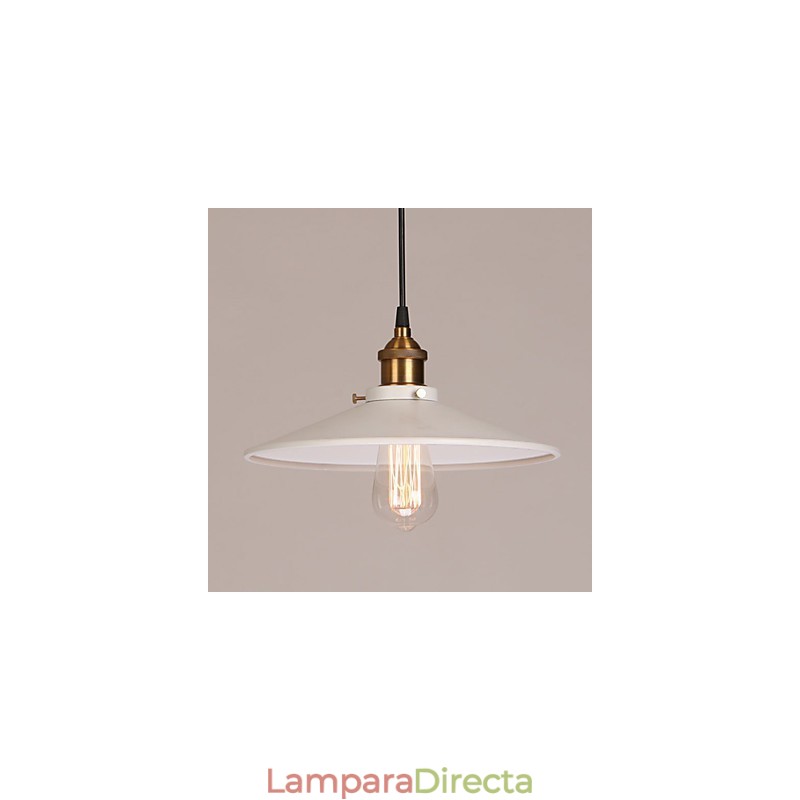 Lámpara colgante de metal con pintura vintage