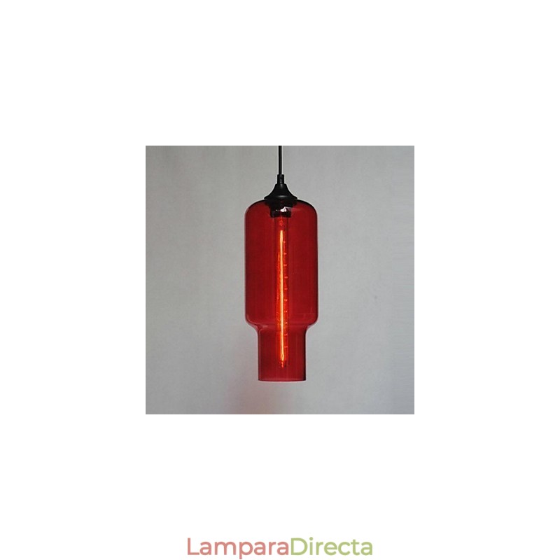 Lámpara colgante moderna de cristal con diseño de burbujas marrones