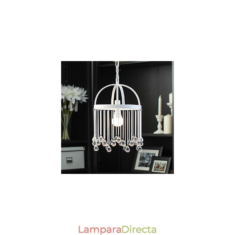 Lámpara colgante de metal con pintura de cristal, estilo mini, moderna, contemporánea, tradicional y clásica