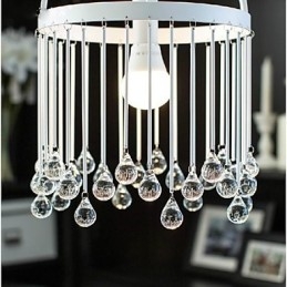 Lámpara colgante de metal con pintura de cristal, estilo mini, moderna, contemporánea, tradicional y clásica